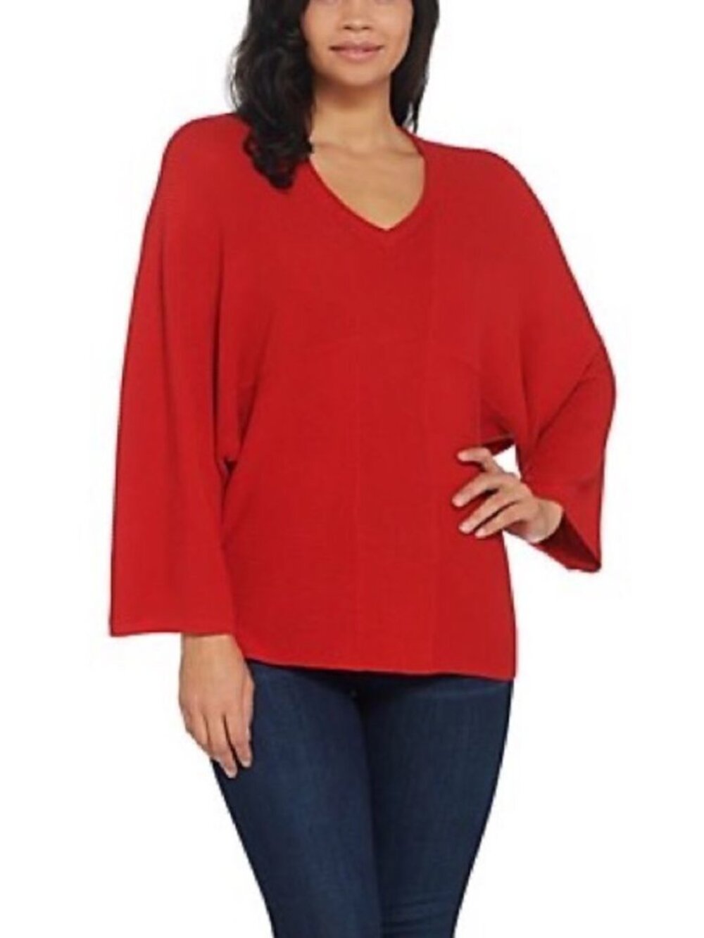 Laurie Felt Cashmere Blend V-Neck Sweater